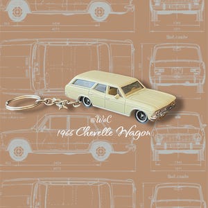 1966 Chevelle Wagon Auto Schlüsselanhänger | Geschenkidee| Die Cast Autos | Schlüsselanhänger |