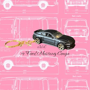 19 Ford mustang Coupé Auto Schlüsselbund | Geschenkidee| Die Cast Autos | Schlüsselanhänger |