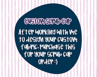 Gorro quirúrgico personalizado con su diseño de tela personalizado / Gorro quirúrgico único hecho a mano con su propia impresión personalizada