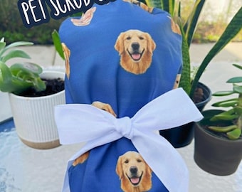 Gorro quirúrgico personalizado con estampado de perro para enfermeras, médicos y veterinarios. Regalo personalizado para técnicos veterinarios. Regalo de Navidad para amantes de los animales.