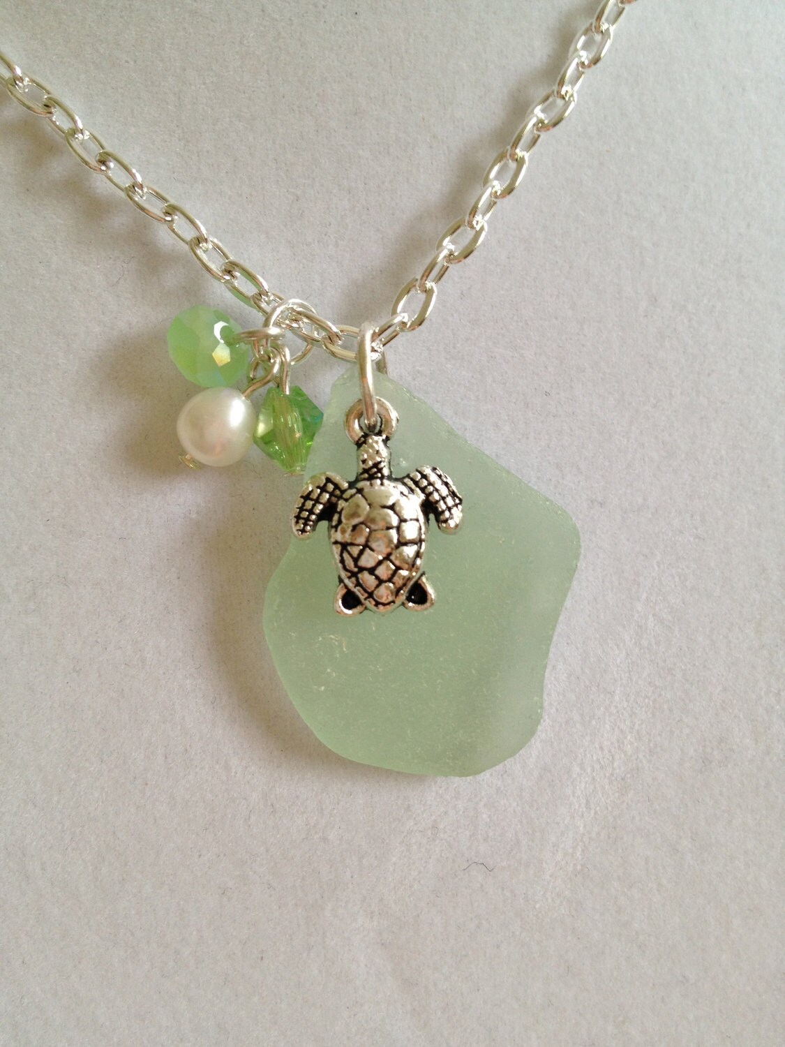 Sea Glass Necklace Etsy