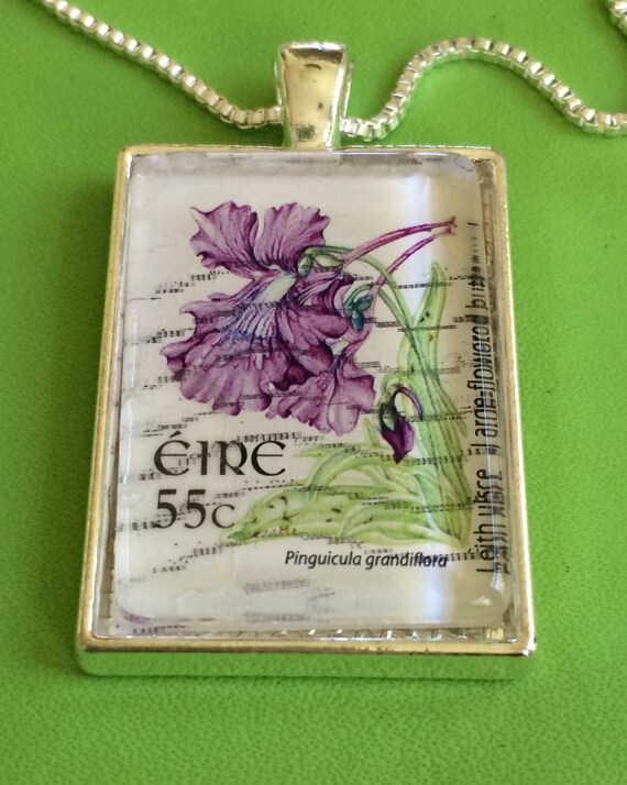 Irish Stamp Pendant Necklace Etsy
