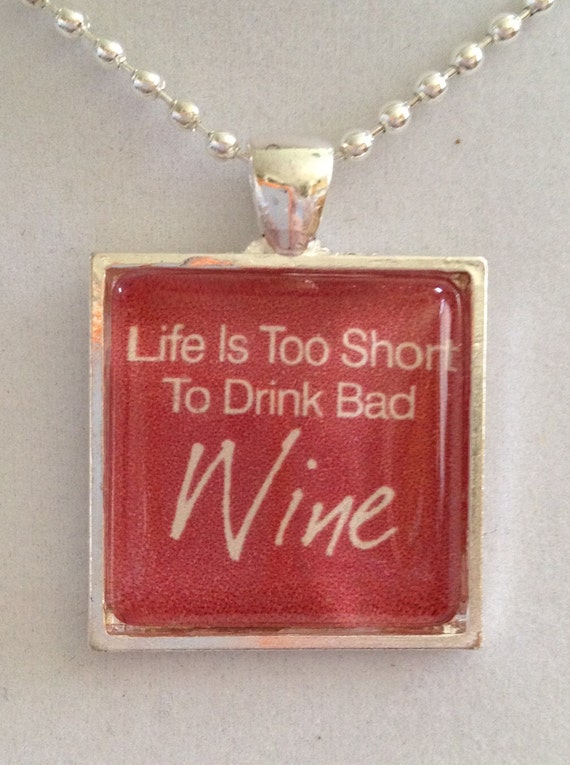 Wine Pendant Necklace Etsy