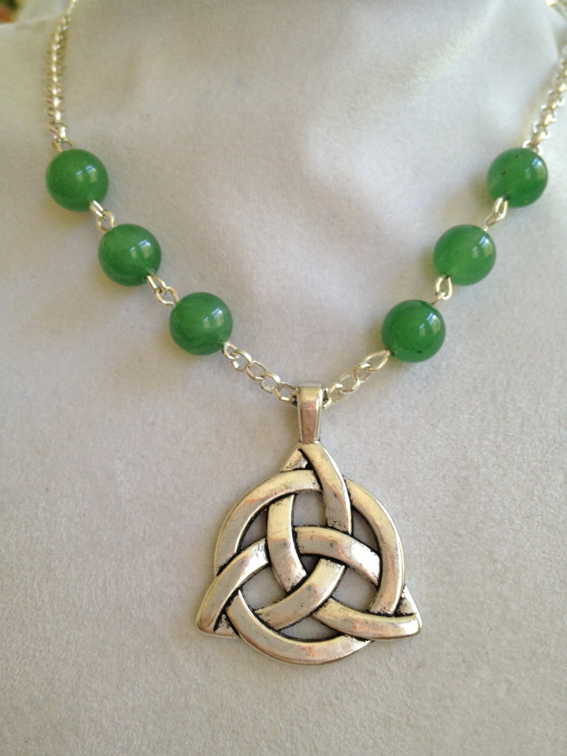 Celtic Pendant and Bead Necklace Etsy