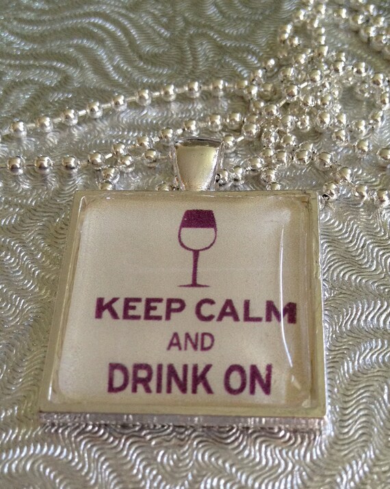 Items similar to Wine Pendant Necklace on Etsy