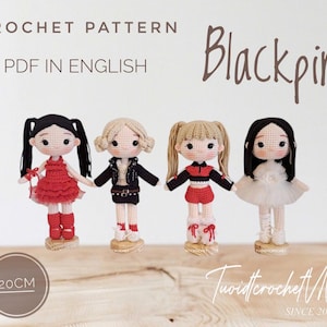 Crochet K-pop Doll Pattern: Amigurumi Pop Star PDF Tutorial (Bundle 4 in 1)