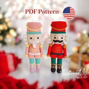 Patrón de Cascanueces a Crochet: Soldado Amigurumi Navideño (PDF)