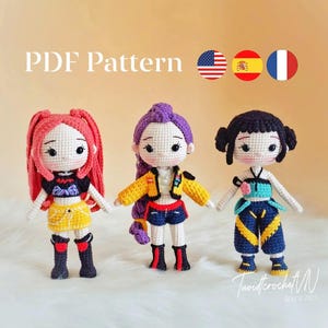 Bundel K-pop amigurumi-pop gehaakt (pdf)