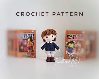 Padrão de Crochê Amigurumi – Tutorial em PDF de Boneca Estilo Anime, PDF em Inglês
