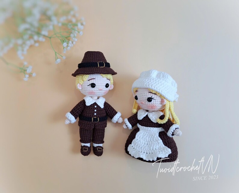 Amigurumi Pilgrim Doll Crochet Pattern: Thanksgiving PDF Tutorial - Etsy