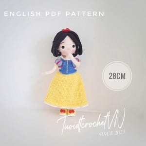 Modèle de poupée princesse de conte de fées au crochet : Amigurumi PDF (version anglaise)