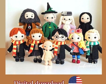 Wizard School Crochet Pattern Bundle (10 in 1), PDF In English