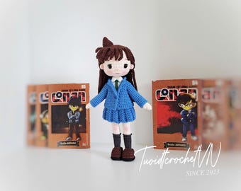 Padrão de boneca de crochê da Detective Girl: Tutorial em PDF de amigurumi (inglês)