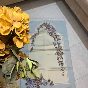 Gebetsteppich gepolstert Blumenstickerei Islam Muslim
