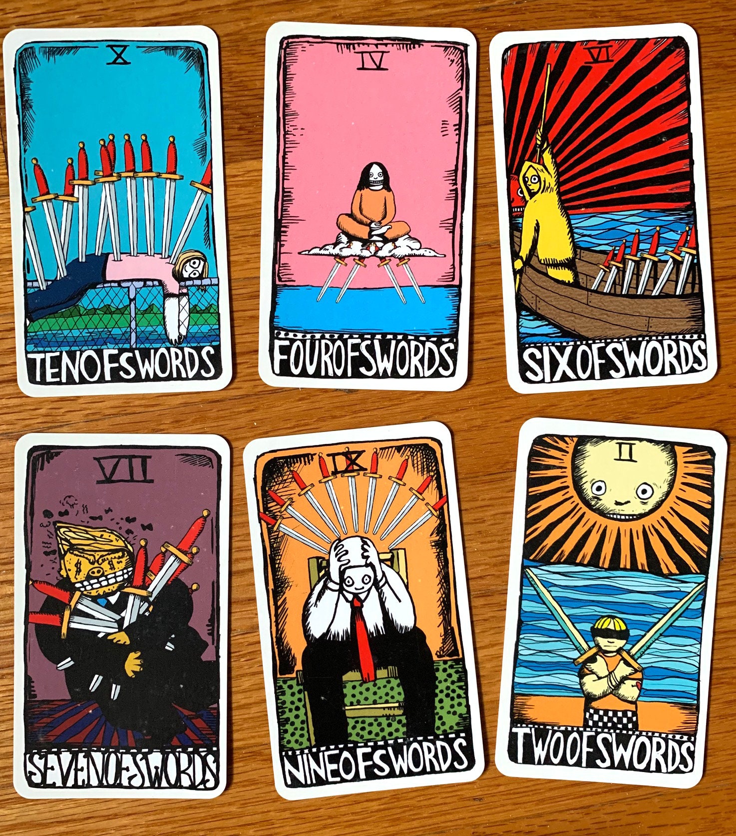 Tarot Deck Unique 78 Cards Handdrawn Major and Minor Etsy