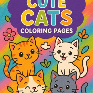 My Cute Cats - Printable Coloring Pages