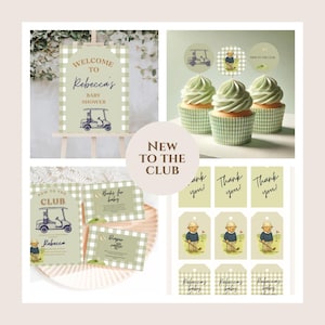 New to The Club Golf Baby Shower Deluxe Bundle, Golf Baby Shower, Country Club Party Theme, Preppy Baby Shower, Partee Baby Shower