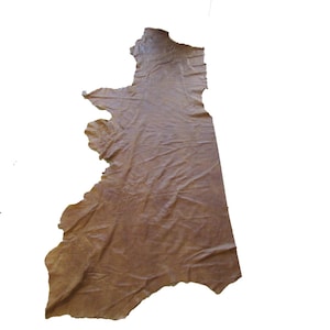 Italian Tanned Rich Brown Cowhide Leather Hide – 25 sq ft Full-Grain Top-Grain Durable Smooth Finish for Bags Upholstery Crafts #1139