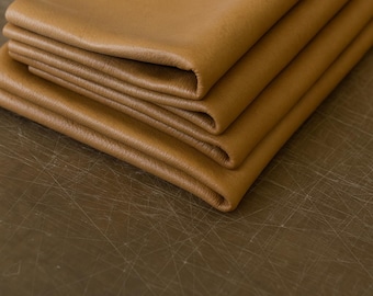 Brown Full-Grain Leather Sheets 12×18 Inch – Cowhide Craft Leather for Wallets, Journal Covers, DIY