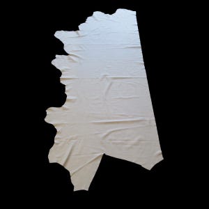 Italian Chrome Tanned Cream Cowhide Leather Hide – 25 sq ft Full-Grain Top-Grain Durable Smooth Finish for Bags Upholstery Crafts #1089