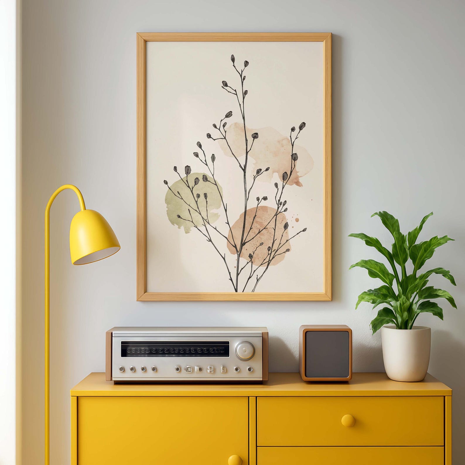 Neutral Botanical Wall Art Set of 3, Minimalist Beige Plant Prints ...