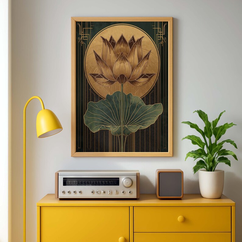 Zen meditation lotus wall decor