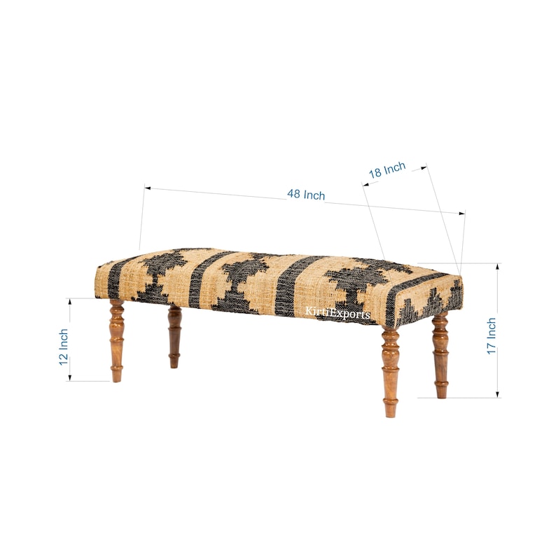 Narrow wood bench