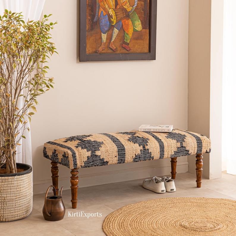 Printed fabric bench