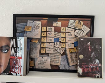 Michael Jackson - Thiller Album Peg Board - Naming The Album - Poster Digital Art Download