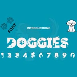 Dog Font SVG | Dog Mom Alphabet, Paws Font, Dog Letters Silhouette, Pet Lover | Cut files for Cricut and Silhouette,