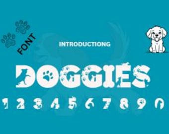 Dog Font SVG | Dog Mom Alphabet, Paws Font, Dog Letters Silhouette, Pet Lover | Cut files for Cricut and Silhouette,