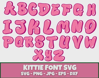 Kittie Font svg, Kittie Font Png, Kittie letters SVG file for cricut, Cat Font svg, Kids Fonts svg, Baby font svg, font svg Cricutf