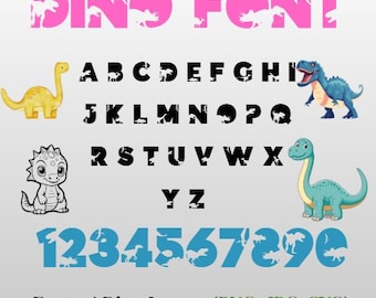 Dinosaur Alphabet SVG bundle, Dinosaur Tff font, Dinosaur Otf font, Dinosaur Numbers svg , Dinosaur Letters, Trex svg, Dinosaur Font Svg