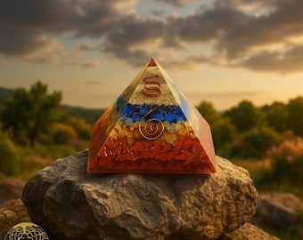Seven Chakra Crystal Pyramid: Natural Gemstone Energy Healing