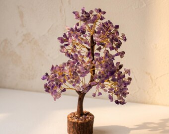 Amethyst Crystal Tree | Gemstone Bonsai Tree | Crystal Decor | Desk Decor | Spiritual Gift