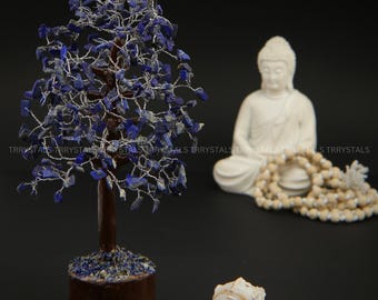 Lapis Lazuli Gemstone Tree: Natural Crystal for Wisdom & Intuition