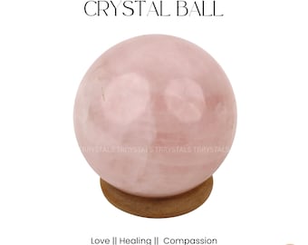 Rose Quartz Crystal Ball | Rose Quartz Sphere | Love Crystal | Heart Chakra Stone | Healing Crystal