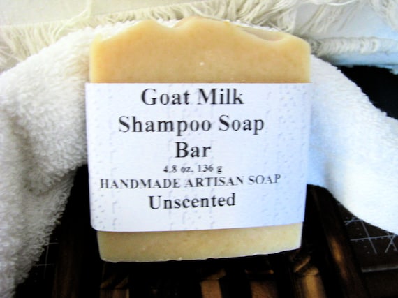 Unscented Goat Milk Shampoo Bar: Natural Handcrafted Soap, Shipping Included