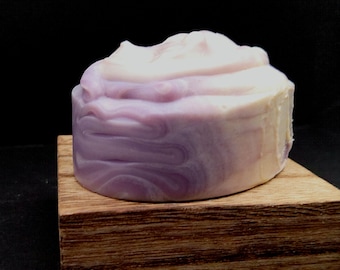 Handmade Lavender Goat Milk Shaving Soap Bar: Creamy Lather