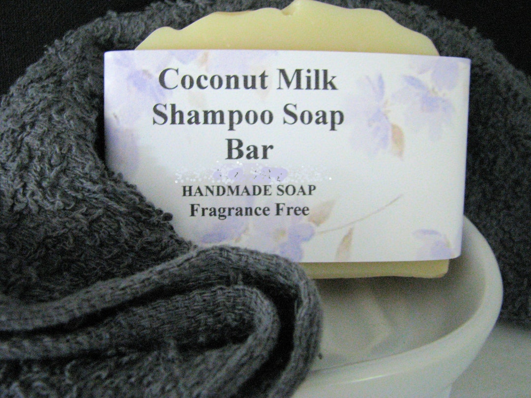 Coconut Milk Shampoo Bar, Handmade, Fragrance Free, Pure Ingredients ...