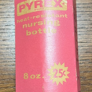 Vintage Pyrex babyfles met originele hoes