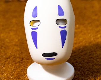 顔のないスピリットマスク 3Dプリント ホワイト ゴースト コスプレ小道具 ハンドメイド ホラー コスチューム ディスプレイ コレクター フェスティバル イベント アニメスタイル 装飾小道具