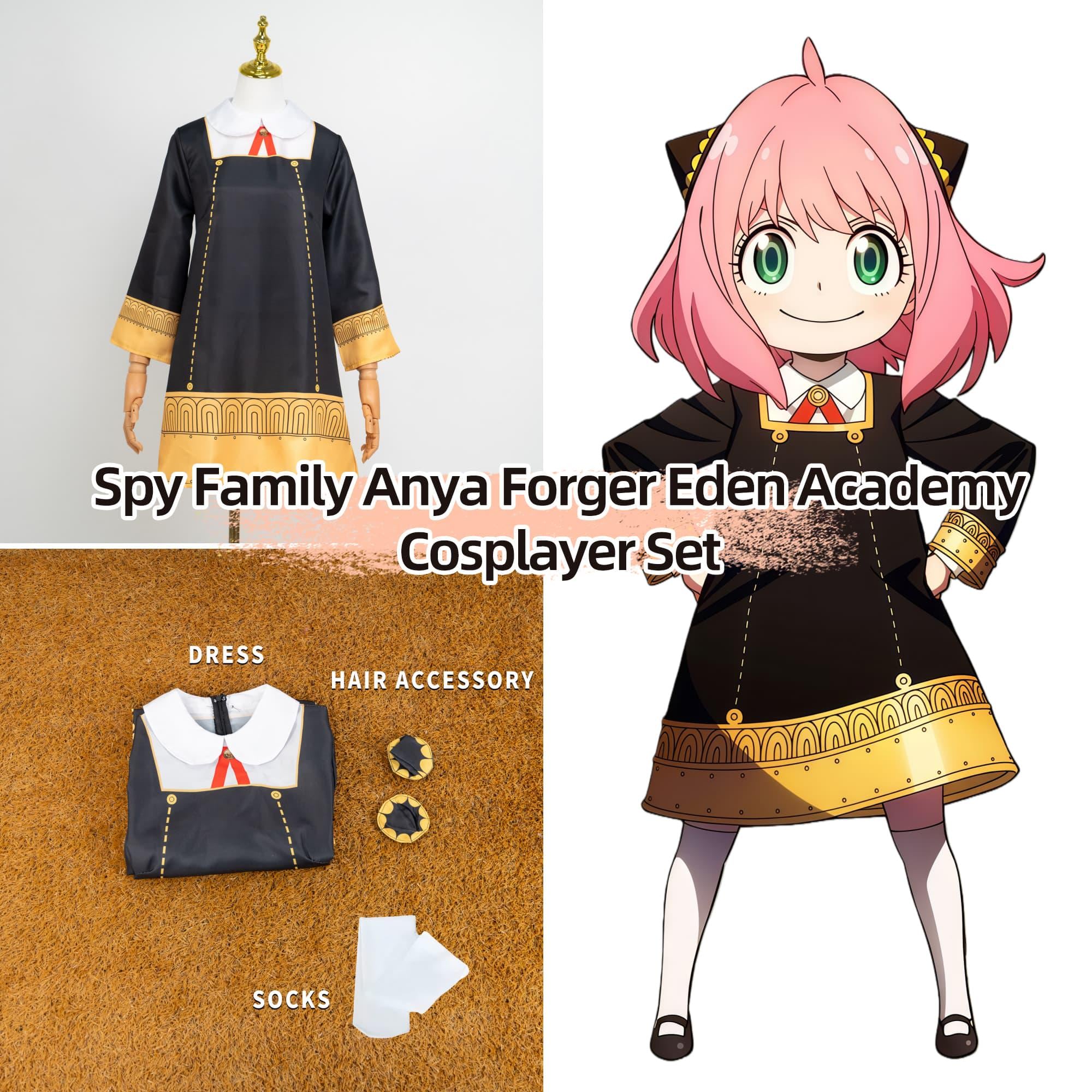 Costume Cosplay Spy×Family Per Ragazze – Vestito Completo Con Copricapo, Parrucca E Calzini, Taglia S, Colore A