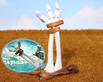 Zelda Bokoblin Skeleton Hand Replica Poseable Game Accurate Arm Prop Cosplay Display BOTW Skeleton Hand Gift TotK Holiday Player Collectible