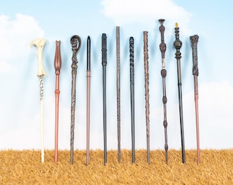 Magic Wizard Wand Set 11PCS Fantasy Cosplay Staff Replica Wands Holiday Costume Decor Christmas Gift for Magic Fans Collectors Staff Piece