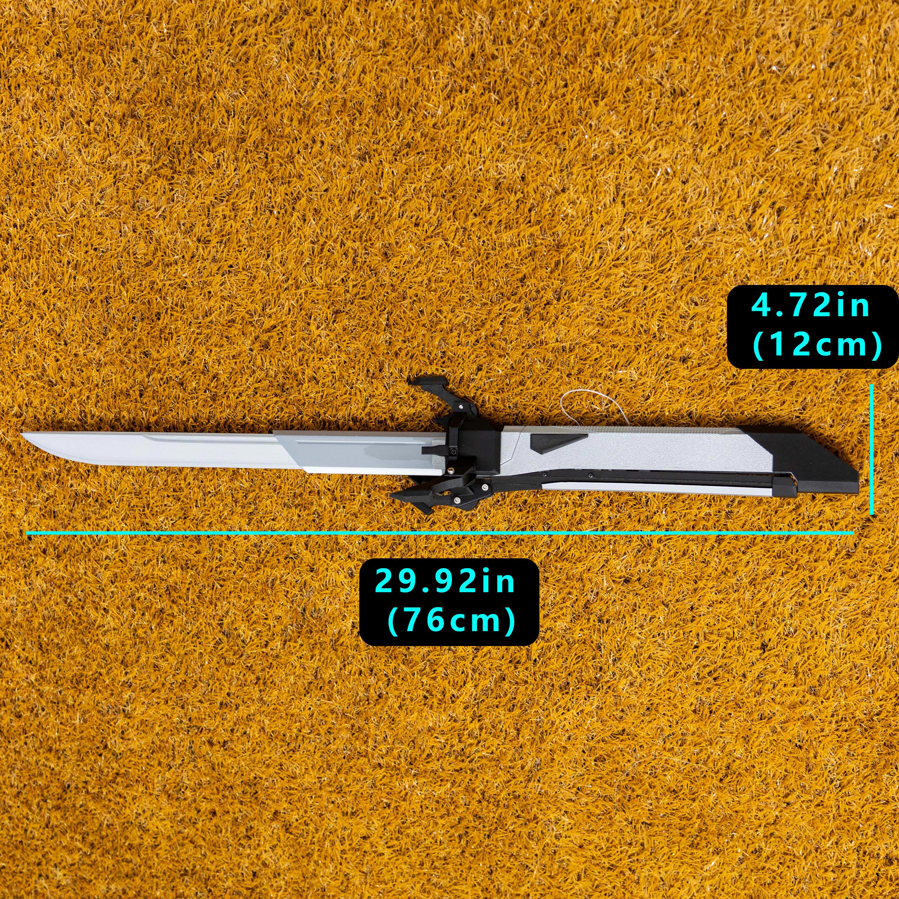 Prop Switchblade Steampunk Retractable Sword Prop 3D Printed Foldable Cosplay Blade ...