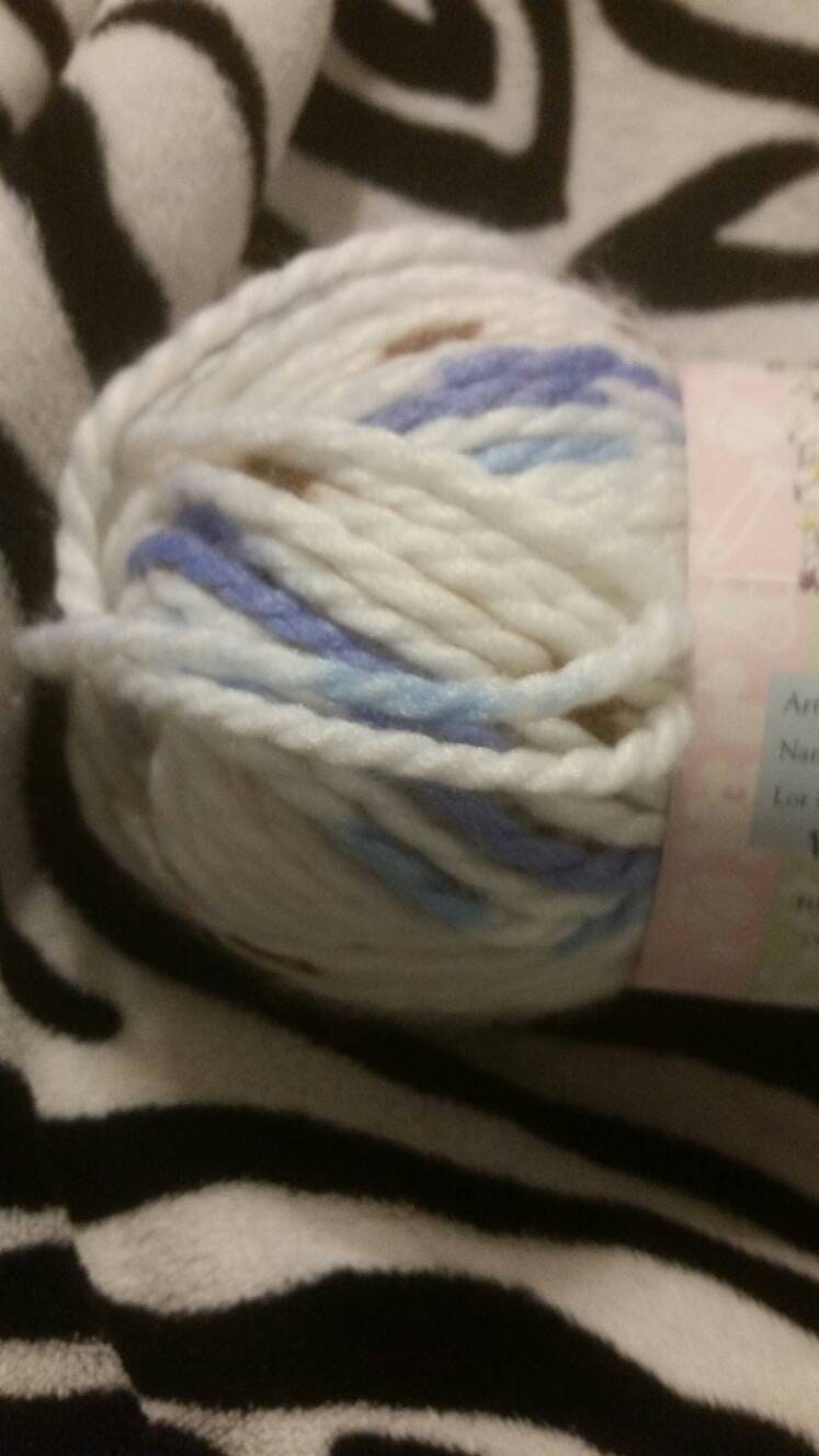 Yarn Bee Baby Bee Sweet Delight Chunky Baby Yarn White Blue Etsy
