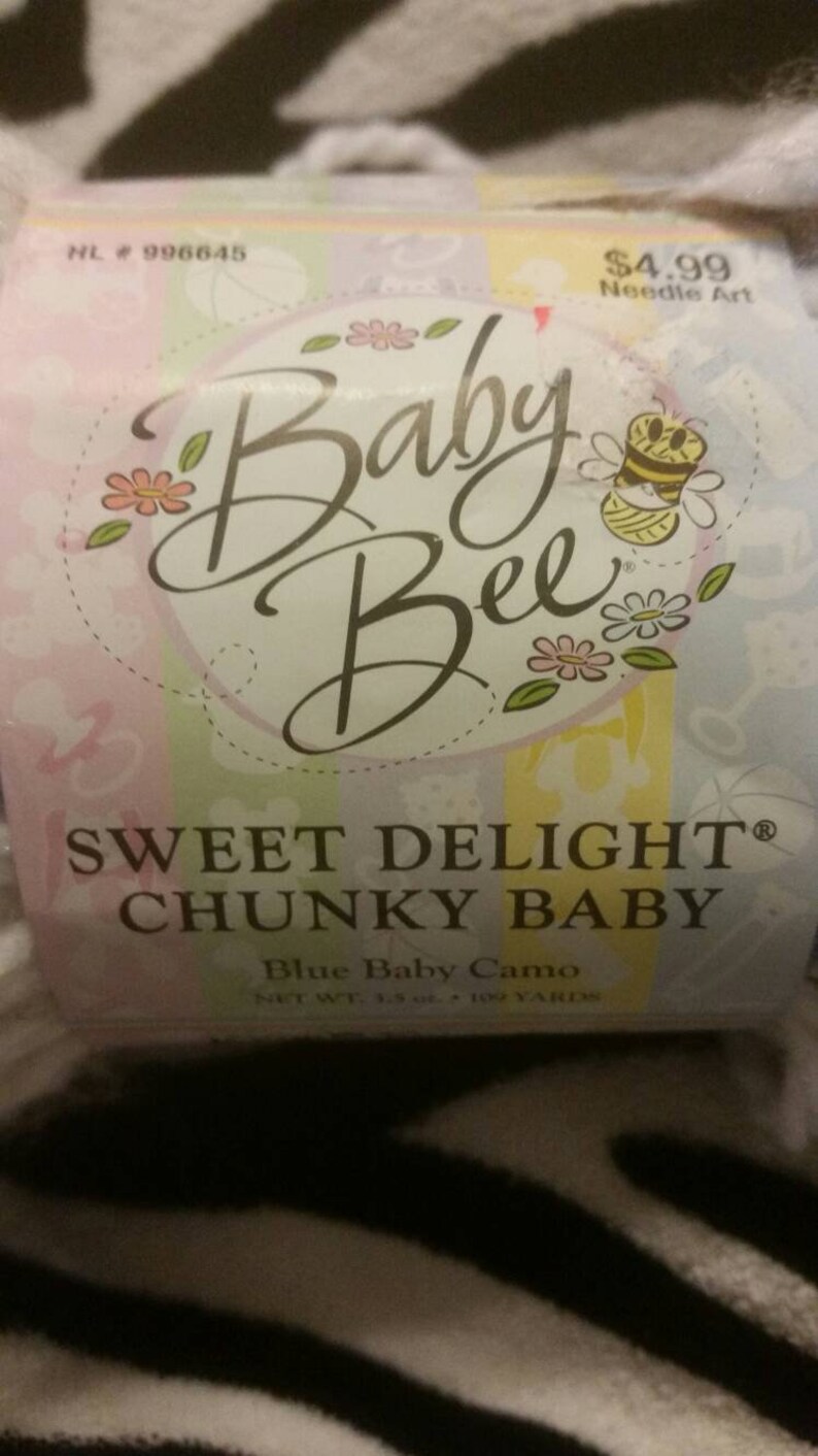 Yarn Bee Baby Bee Sweet Delight Chunky Baby Yarn White Blue Etsy