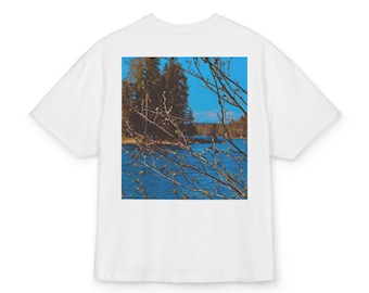ENJOY THE VIEW - Unisex Oversized Graphic Tee - Scandinavian Streetwear - ArtbyBearded