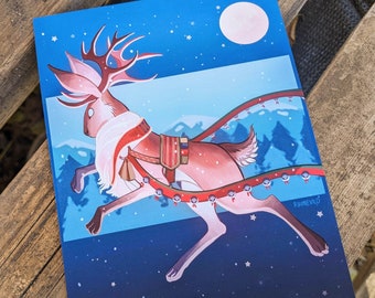 Reindeer Jackalope Print